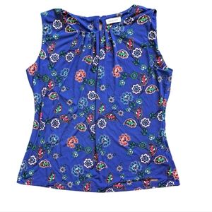 Calvin Klein Women sleeveless shirt paisley, summer, blue